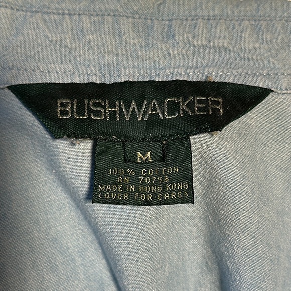 Bushwacker Denim Button Down Blouse Flower Embroidery Women’s M - Picture 4 of 4